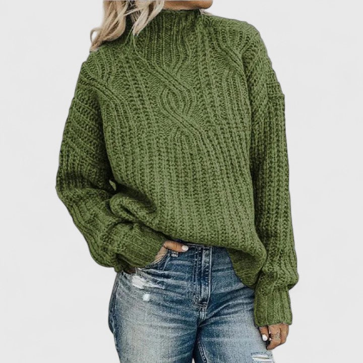 Clotilde™ — Pull texturé col montant confortable