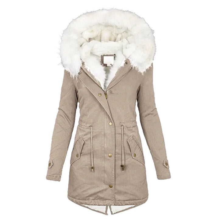 Giulia d’Hiver™ — Manteau chaud à capuche élégante