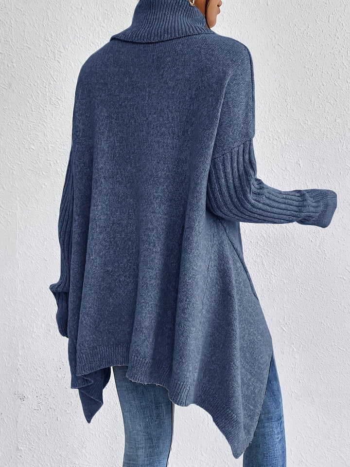 Léïna™ – Le Pull Col Montant Doux & Décontracté